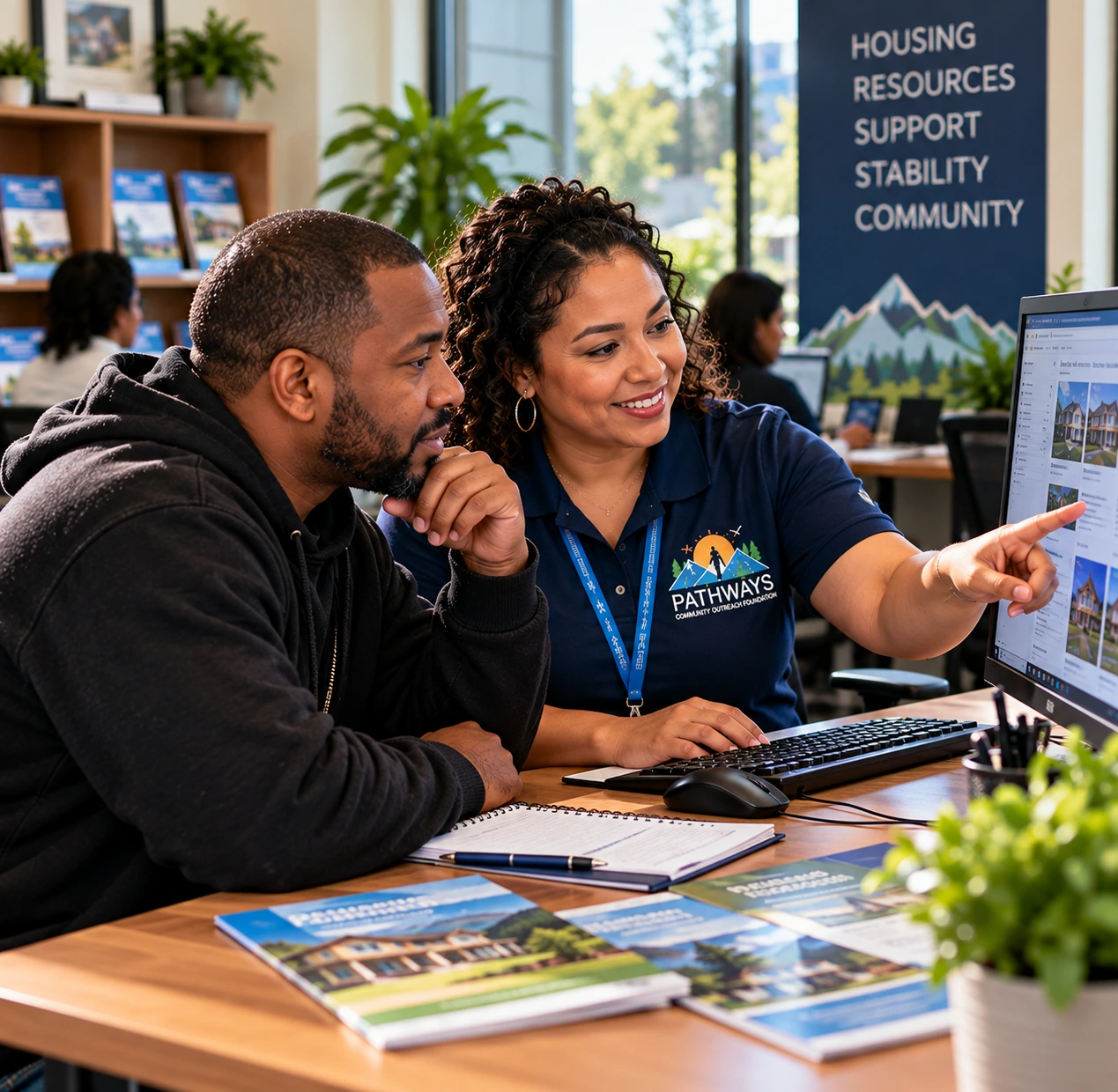 Identifying housing and community resources and planning next steps
